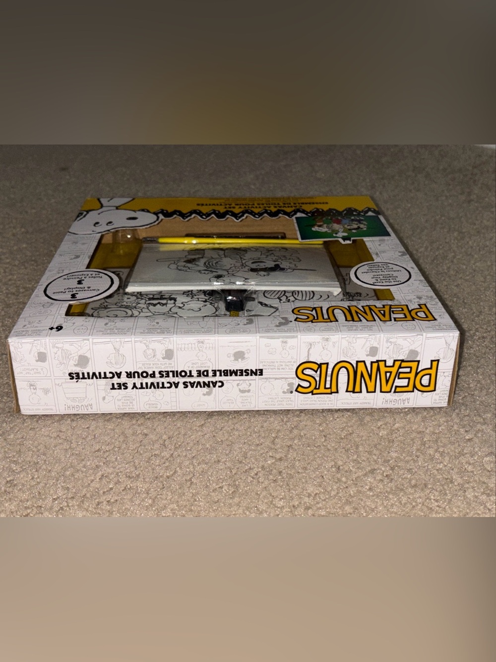 Peanuts Canvas Activity Set, 3 Canvases To Paint/Display/Brushes. New In Box - Picture 8 of 11